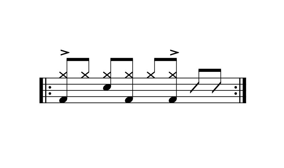 Rock beats with fill phrases